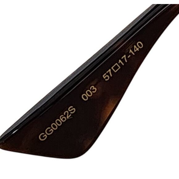 Gucci Aviator Sunglasses, Gold Metal Frame with Green & Red Web, NIB - Picture 4 of 9